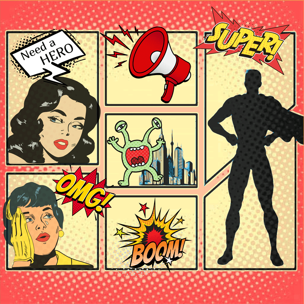 Képregény digitális illusztráció főkép