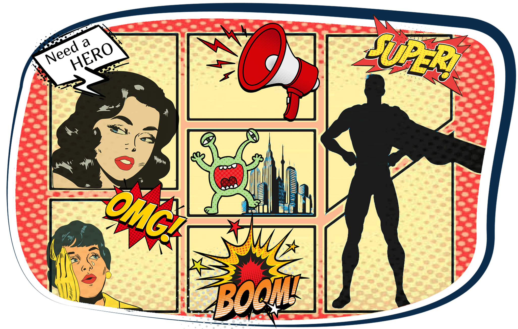 képregény meseillusztráció